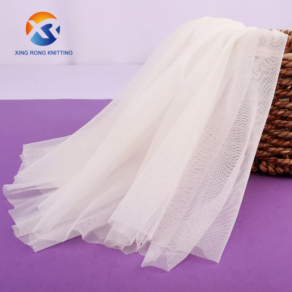 Honeycomb Recycled Tulle Skin Color 2 Way Stretch Fabric Bridal Wedding Dress Tulle Fabric