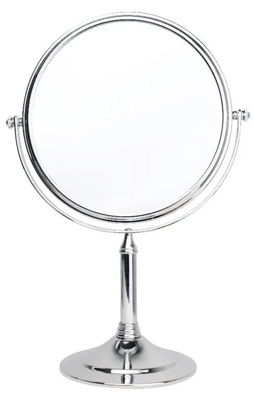 360 Degree Makeup Magnifying Hotel Fashion Bathroom Cosmetic Mirror Double Sided Standing Table Mirrors Bathroom Accessories