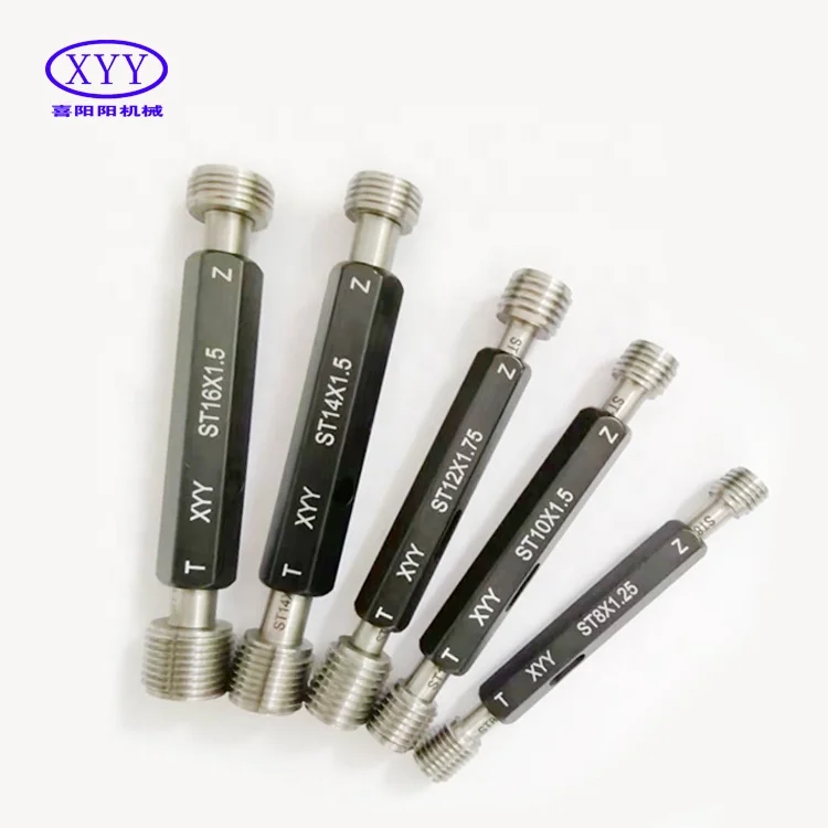High Quality ST8*1.25 Steel Fastener Plug Gauge Metric System Go/No-Go Standard Thread Packed in Carton