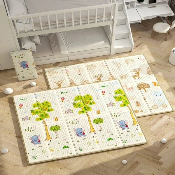 Foldable Floor Baby Play Mat Kid Playmat Crawling Carpet Children Toddler Game Pad XPE Educational  Double-sided color printing