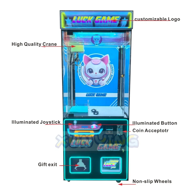 Wholesale Custom Happy House Claw Crane Game Vending Machines Coin Operated Arcade Doll Machine Claw Crane For Sale