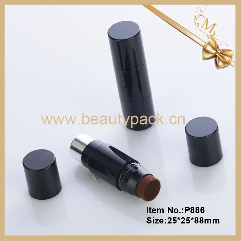 New design cosmetic containers for foundation stick tube with brush