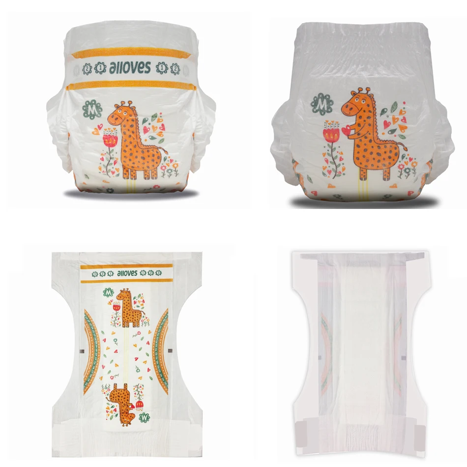 Soft Cotton Baby Pants Infant Diaper Disposable Period Panties Printed Baby Nappy Abdl Packing PE Film Breathable Fabric