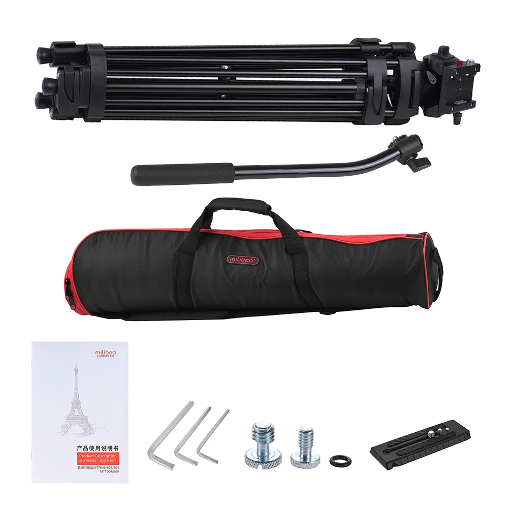 2018 Wholesale Professional Hot Sale Aluminum Video Camera Tripod And Heavy Duty Payload With Fluid Head