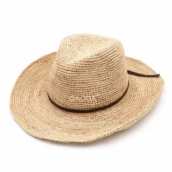 Высококачественные летние ковбойские шляпы из рафии для мужчин