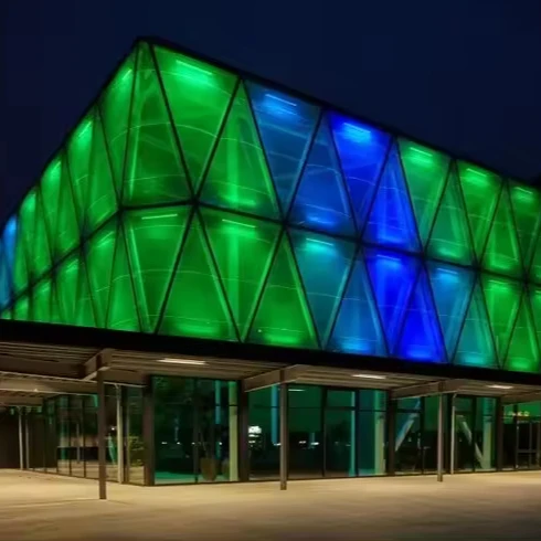 Заводская горячая Распродажа программируемый RGBW DMX512 тематический парк Перманентный Рождественский пиксельный фасад освещение для украшения