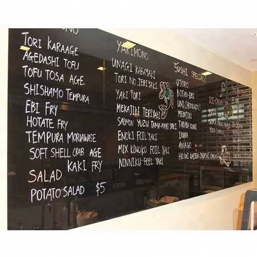 Factory high quality wall mounted magnetic color glass whiteboard for writing