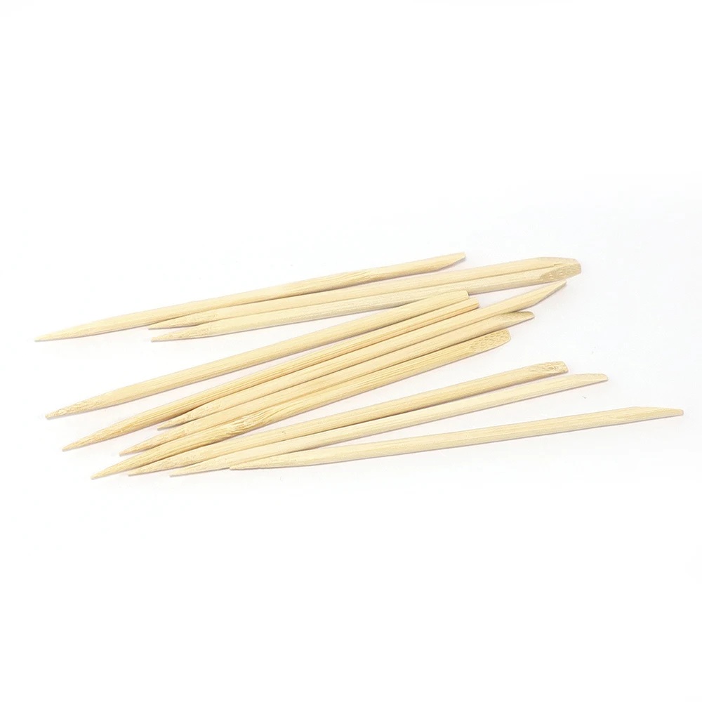 Eco-friendly long bamboo disposable skewers heat resistant barbecue bamboo sticks