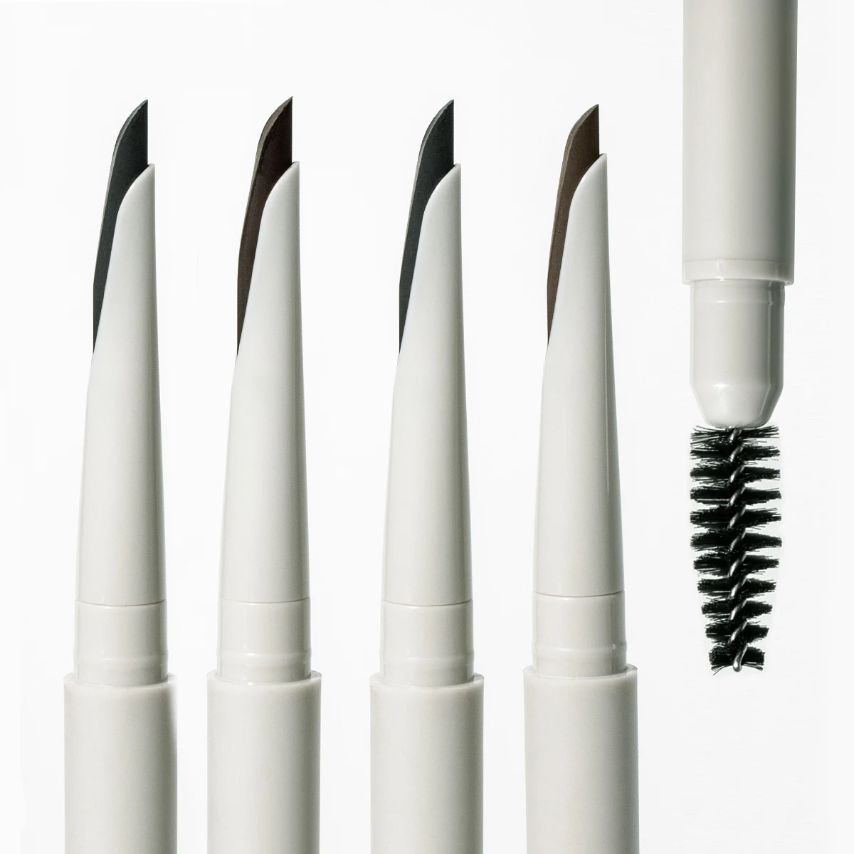 Oem Vegan Natural Retractable White Eye Brow Pencil Custom Your Own Brand Sweatproof Waterproof Eyebrow Pencil