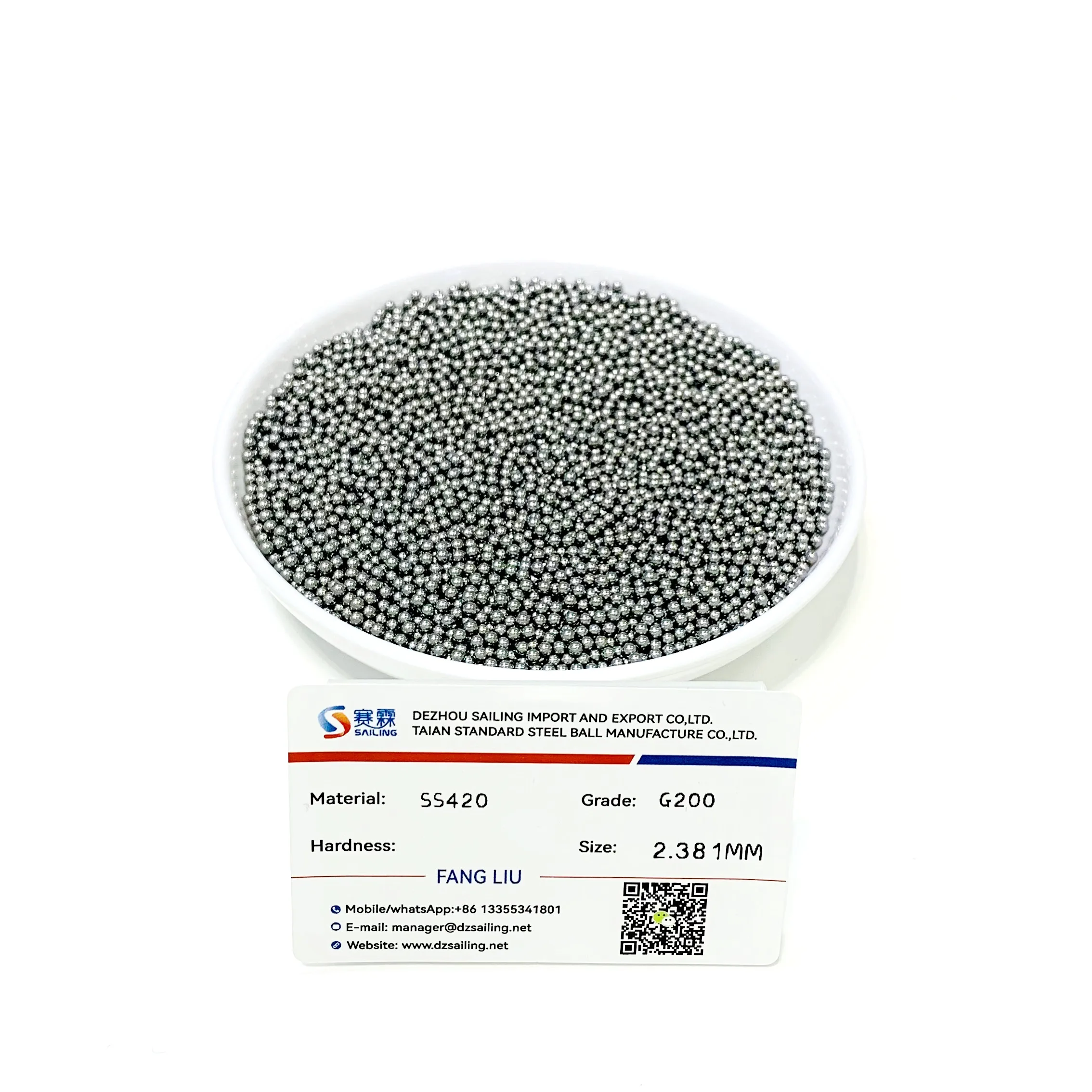 2.4mm steel ball for aluminum machine