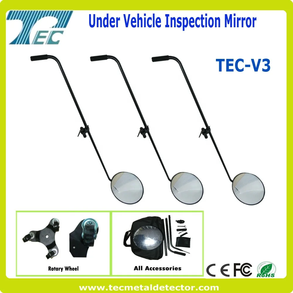 Лучшая цена Под Автомобиль бомба детектор поиска зеркала, под автомобиль проверки безопасности зеркало TEC-V3.