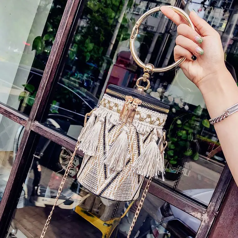 2021 knitted purse weave bag summer handbags shoulder bag for women