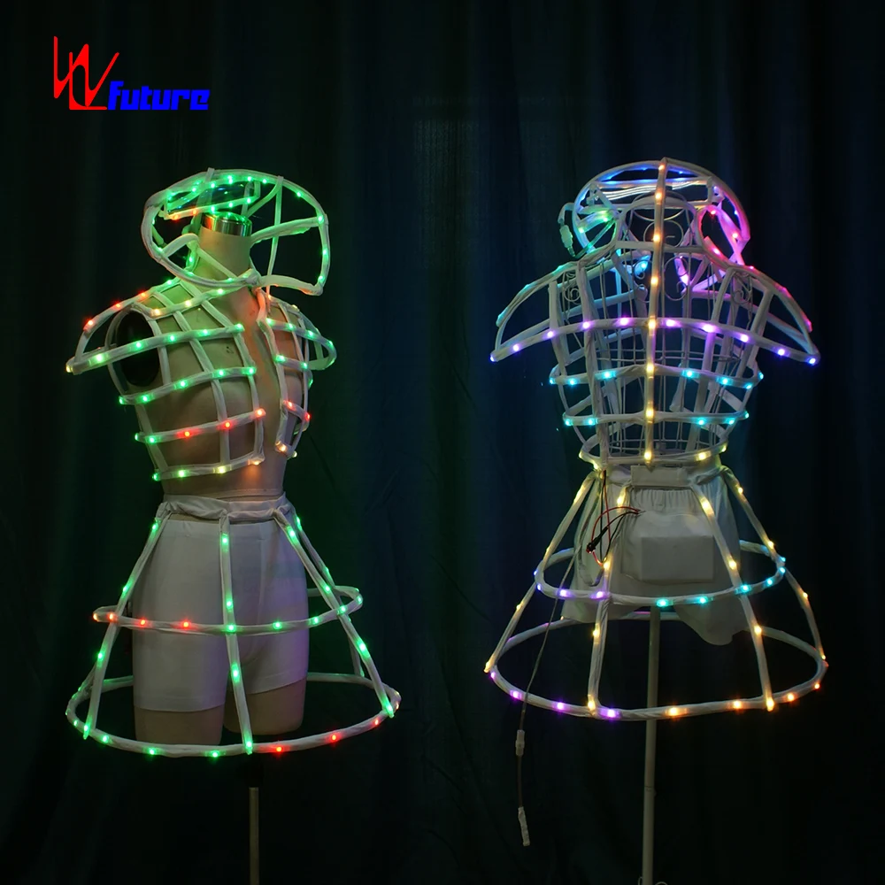 Будущее Smart 3D Светодиодная подсветка клетка корсет платье
