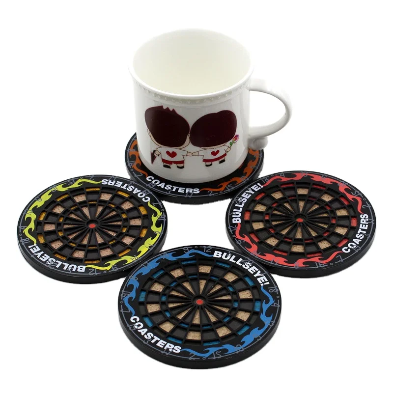 mix wholesale high quality non-toxic fabric Cup Holder Round Dart Plate Coasters Placemat Cups Mat Bar Mug Drink Pads ARI-450