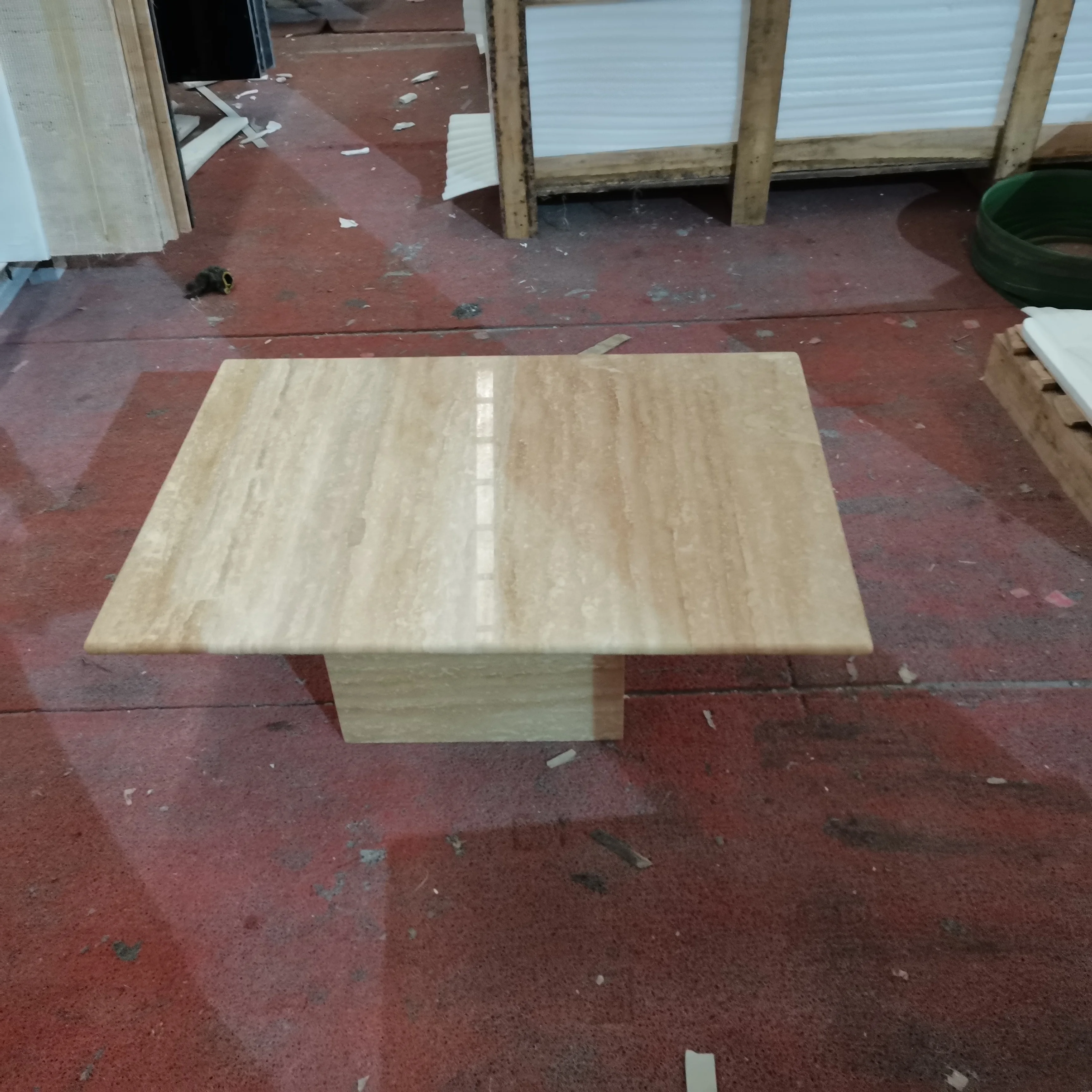 Customize Italian White Marble Dinning Table Top