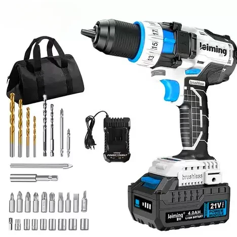 L&P 20v Max Cordless Drill Power Hammer Drill Tool Set Brushed Impact Drill Lithium-Ion Battery Tool Set Impact Wrench Combo