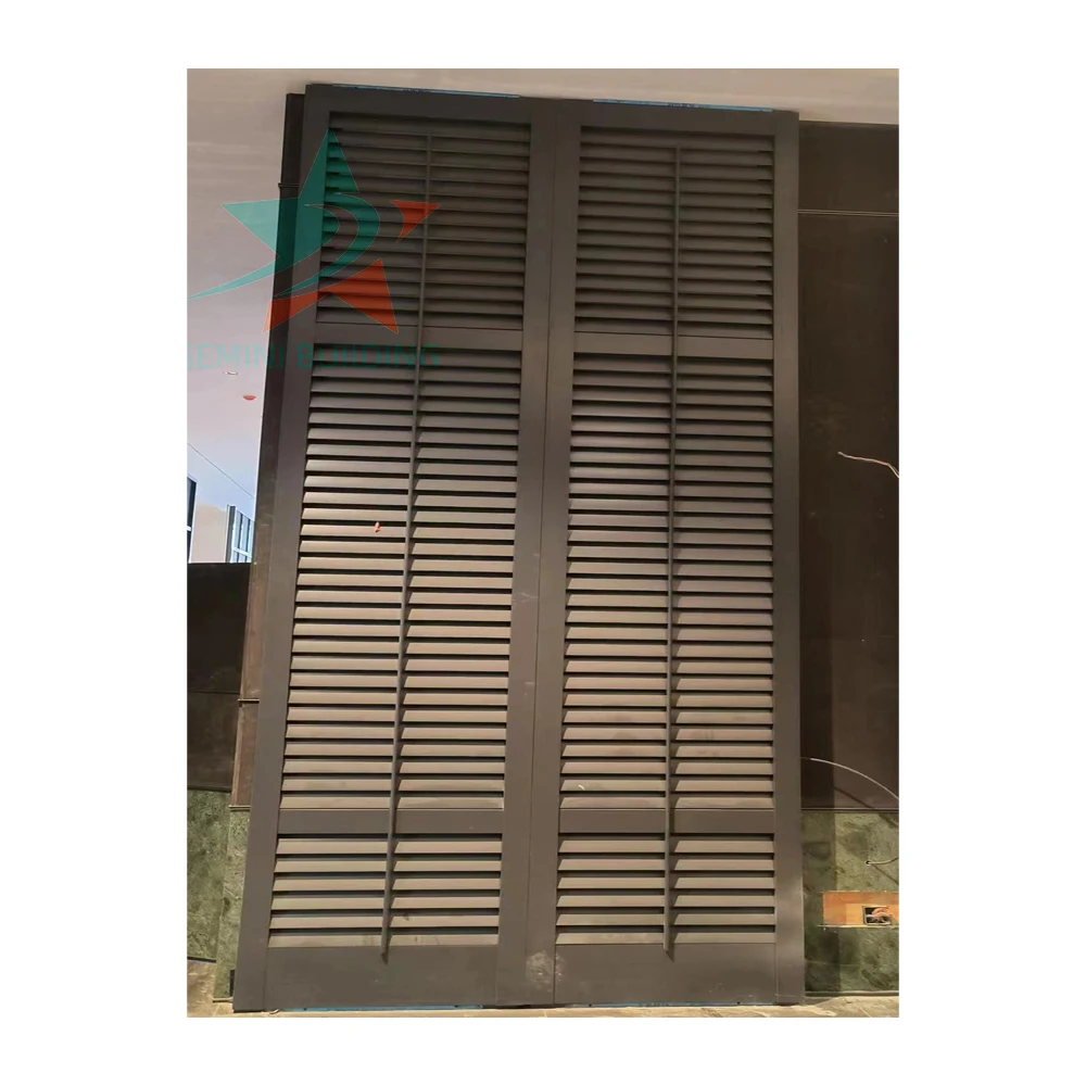 GEMINI Air Ventilation Customized wooden louvered windows wooden adjustable louvers panels shutter