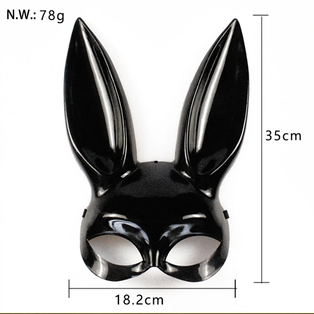 Mask Party Rabbit Funny Halloween headwear cosplay PVC Rabbit Party Supplies Bunny Mask Sexy Mask for Girl