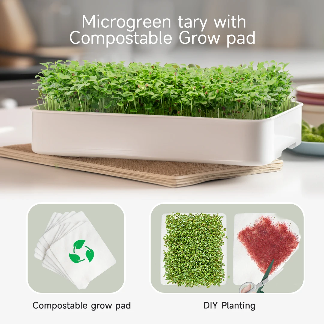 Growing Starting Seed Starting Trays Plant Starter Base microgreens machine grow mat microgreens plant grow kit Germination