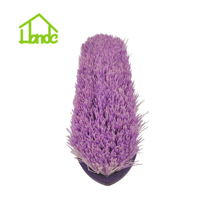 PP&TPE  horse brush for cleaning horse body  with 15.5cm length/ purple design Bristles horse grooming brush