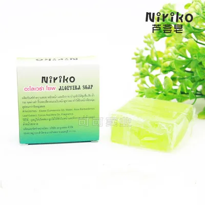 Thailand NIRIKO Skin Care Removal Black Spot Whitening Aloe Vera Soap Bar