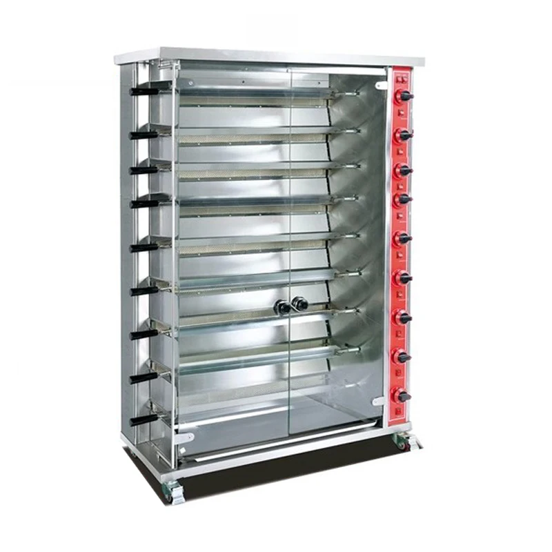Commercial Rotisserie Oven Home Baking Equipment Single 9 Spit Gas Roast Oven Machine For Chicken