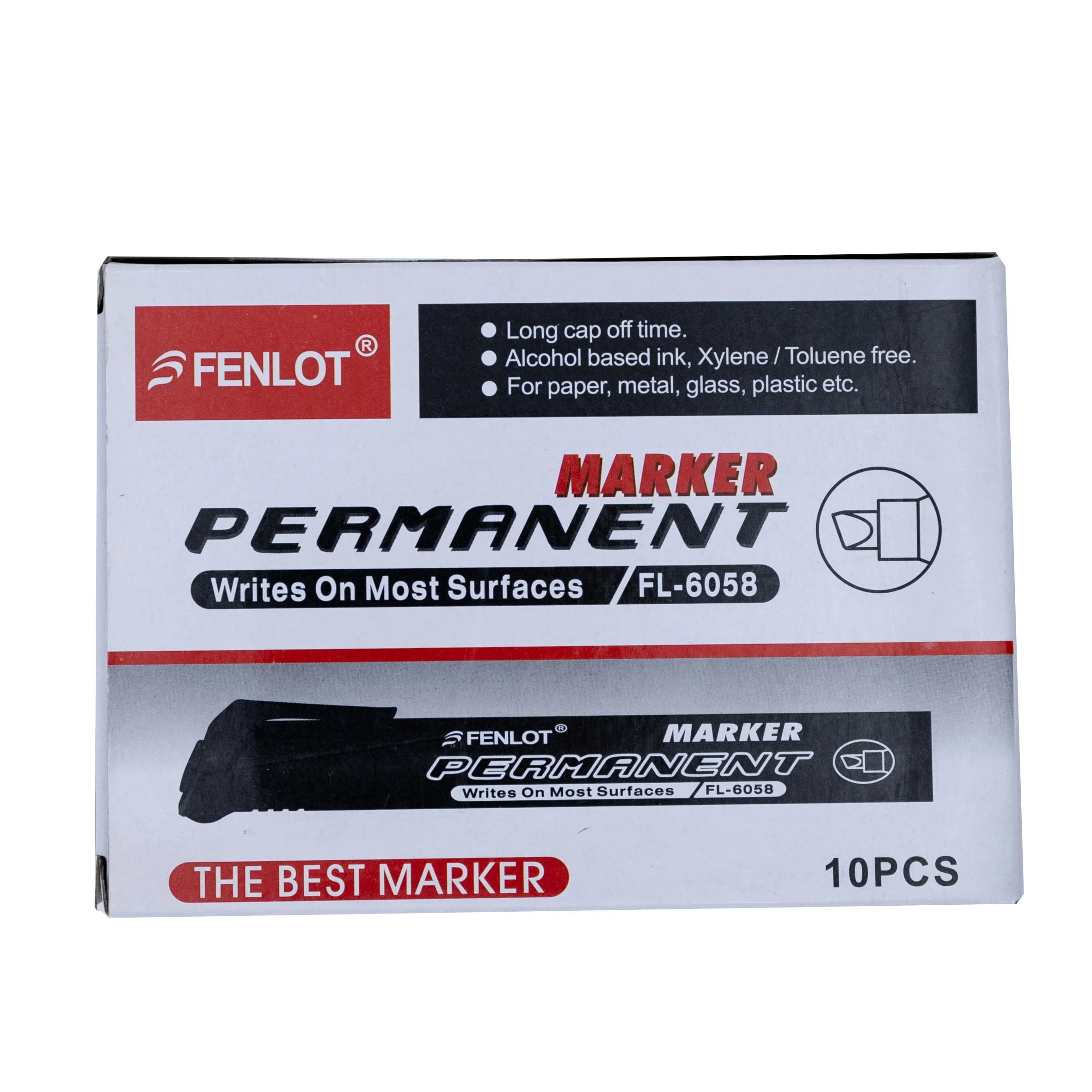 Fenlot 4 pcs set Promotional Non Toxic alcohol permanent marker pen international color waterproof permanent marker for office