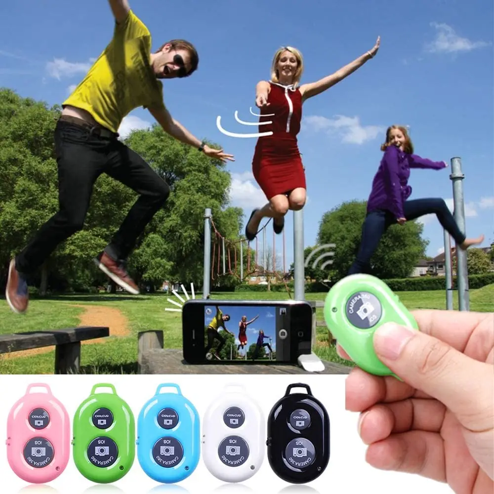 
2021 New Style Selfie Remote Shutter Release Mini Wireless Self-Timer Shutter Bt Remote Control Clicker Button 