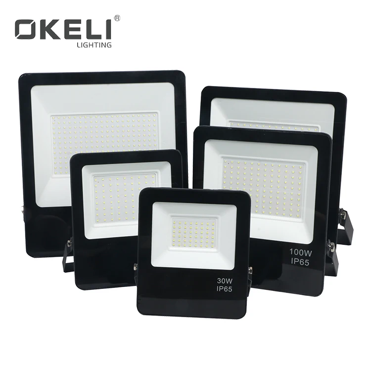 OKELI  High Lumen 30 50 100 150 200 W Waterproof Building Lighting IP65 Outdoor Led Flood Light