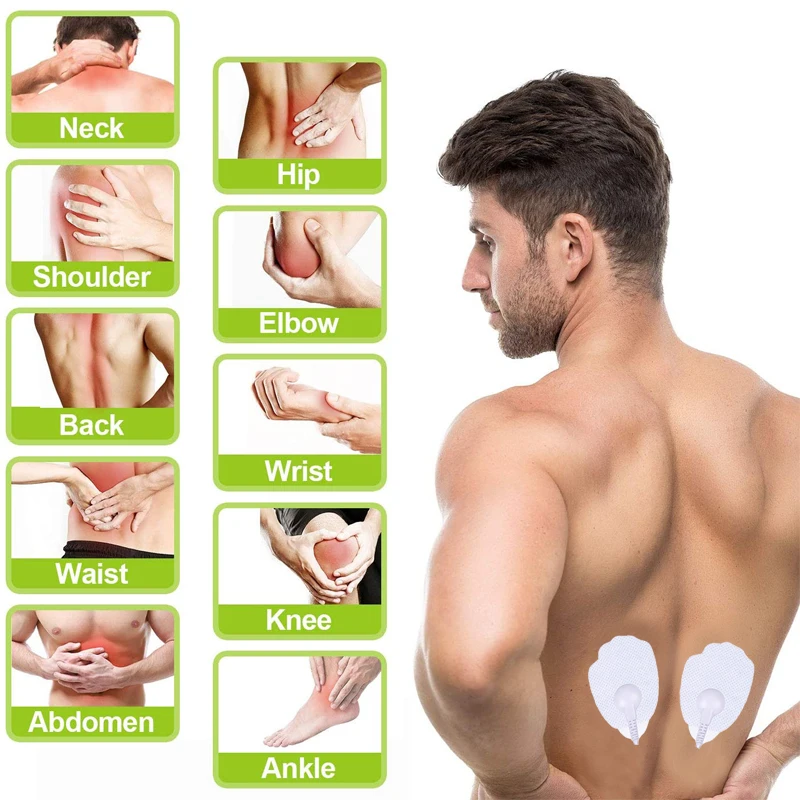 Health Herald Portable Electric Body Massager Pulse Digital Tens Unit Therapy Machine White Massage Hammer T12 OEM & ODM Offered