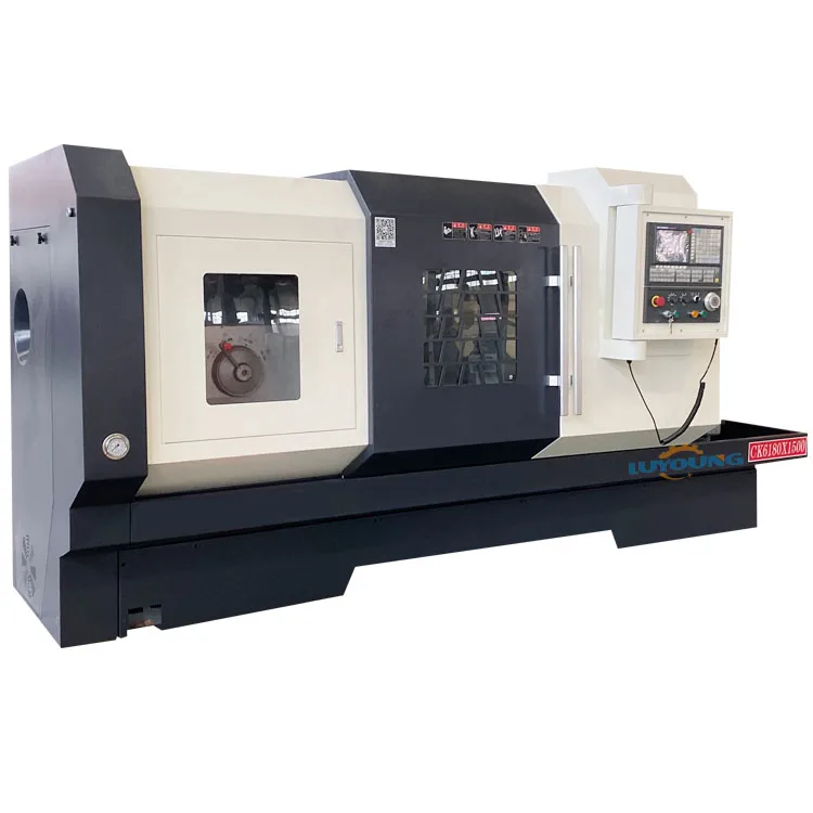 CK6180 большой шпиндель отверстие Сверхмощный ЧПУ Горизонтальный Токарный Станок