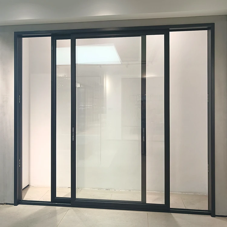 Xuanmei double glass aluminum sliding door with heavy duty aluminum door hinges