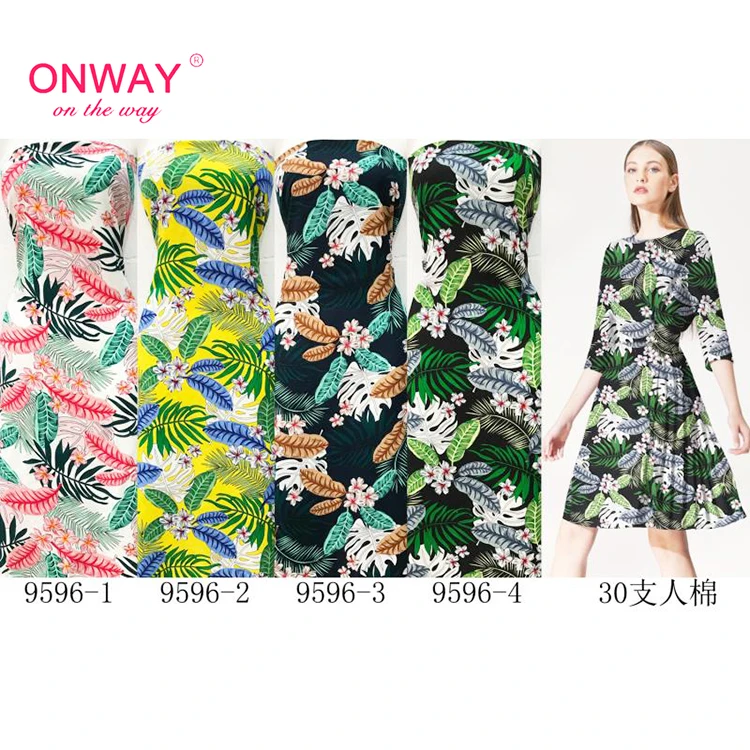 Wholesale Popular Customized Modern Woven Hawaiian Print Rayon Fabric for Women