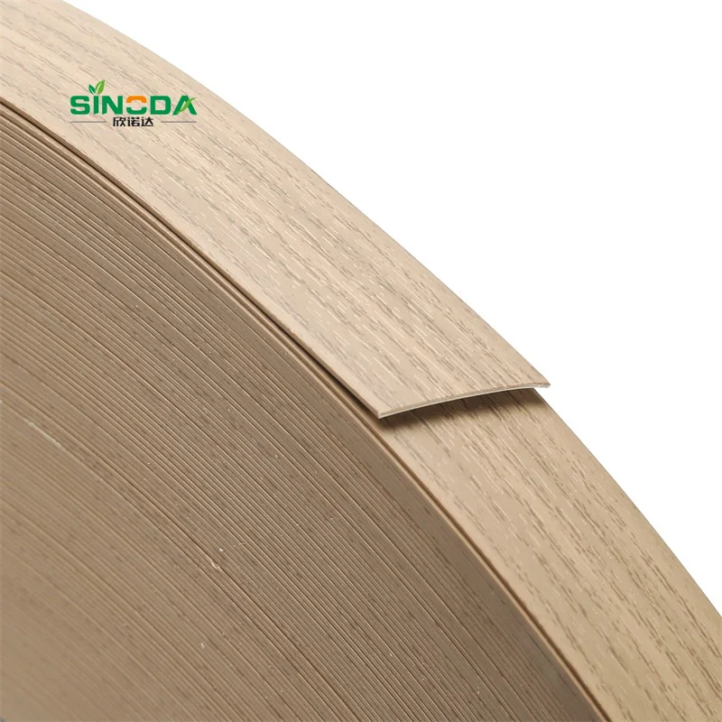 PVC/ABS/acrylic material, natural wood color, wood grain furniture edge banding-furniture edge strip-edge banding tape
