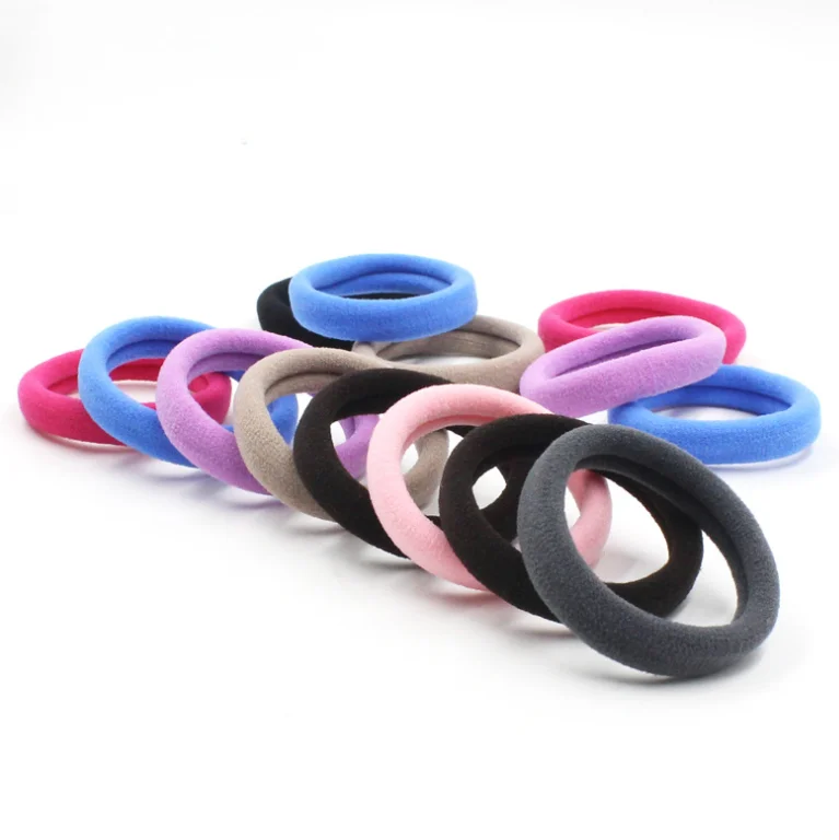 Hot Sale 5.5cm Seamless Elastic hair tie Colorful Elastic Fabric Hair Band For Women