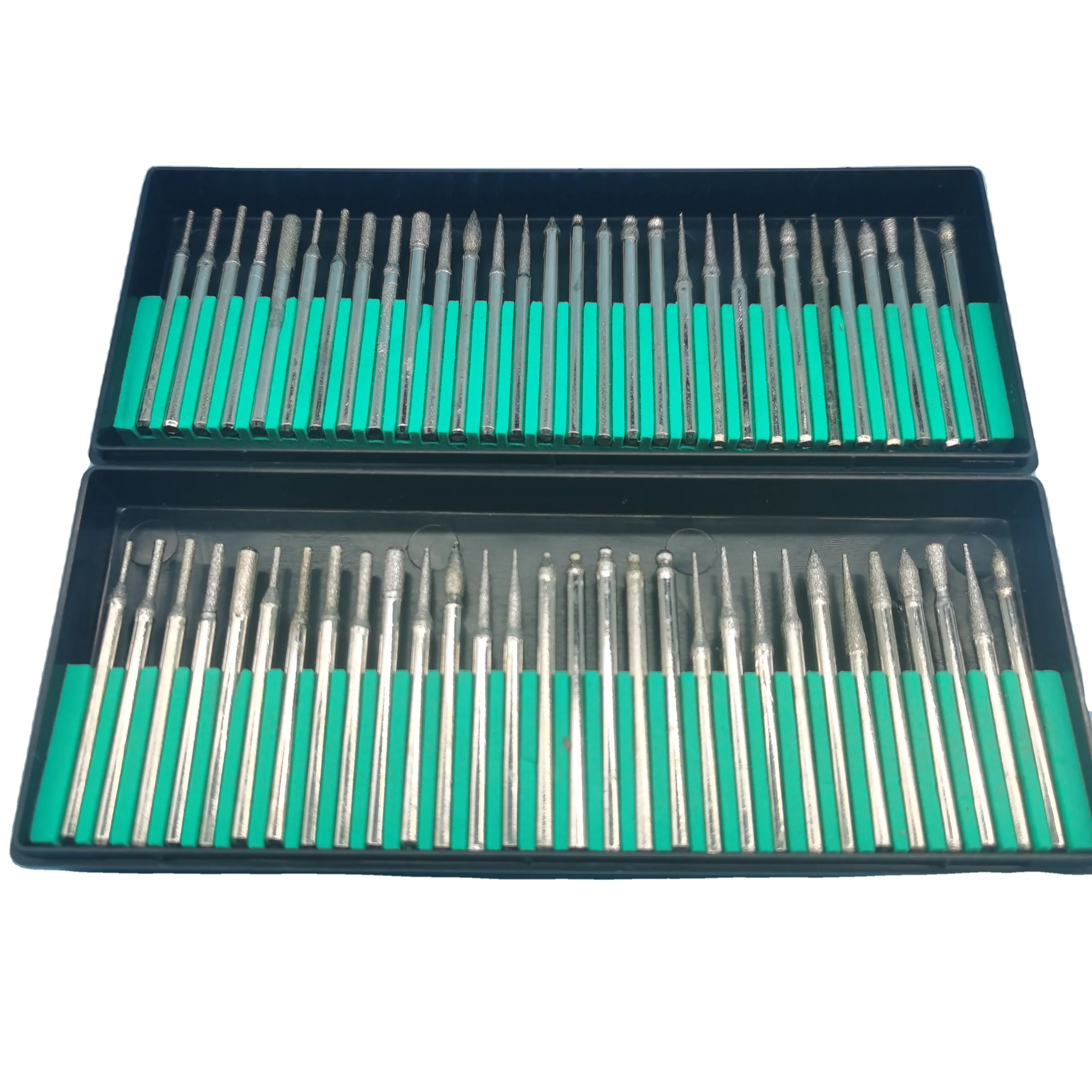 premium quality A full set 30 pieces Diamond Grinding Carving burs bits  for gems Jewelry Glass Stone