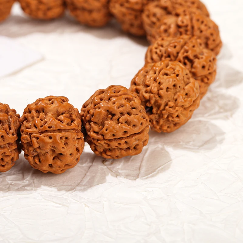 JD Unisex Prayer Tibetan Buddhism Jewelry Nature Rudraksha Meditation Bead Bracelets 14mm 16mm Vajra Bodhi Bracelets