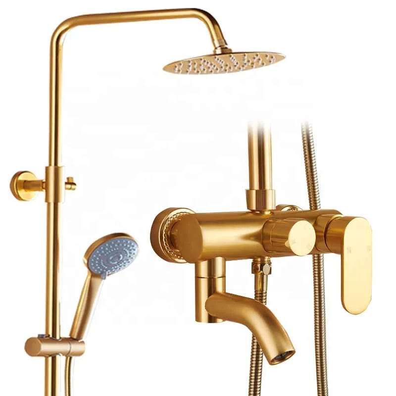 Bathroom lifting shower golden shower hand-held nozzle round new