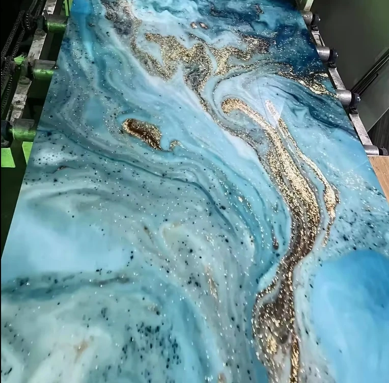 Outdoor PVC Wall Panel  Waterproof Marble UV Coating Board Wall Decoration Marble Color PVC Board For Interior Decoration