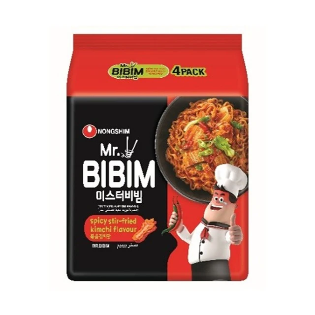 High Quality Production Private Label Wholesale Food Instant Korean Style Fried Noodles 148gmx4 (Bundle)