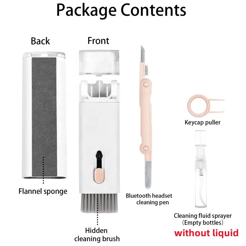7-in-1 Computer Keyboard Cleaner Brush Kit Earphone Cleaning Pen For Airpods 3 Pro Headset Cleaning Tool Key Puller