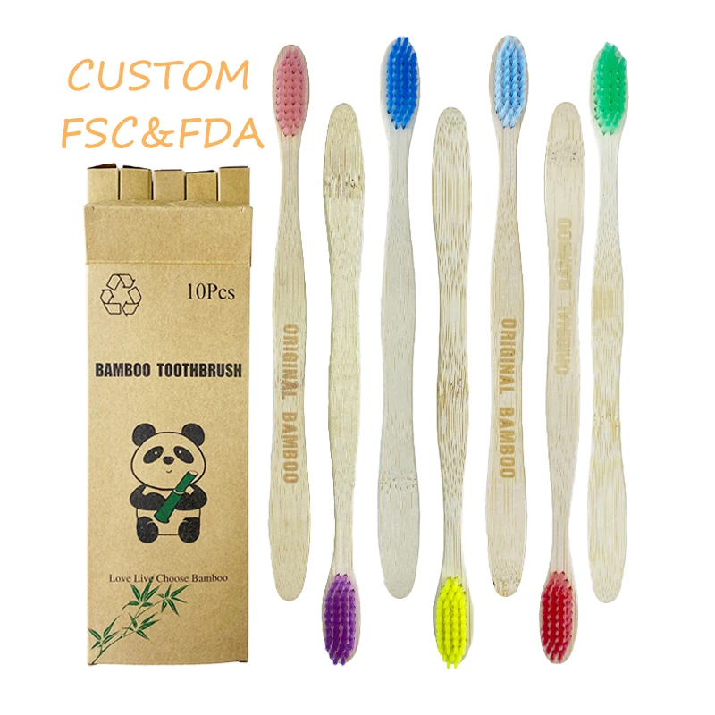 Eco Friendly Approved Customisable Charcoal Soft Bristles Bpa Free Convertible Bamboo Toothbrush With Eco-friendly Packaging