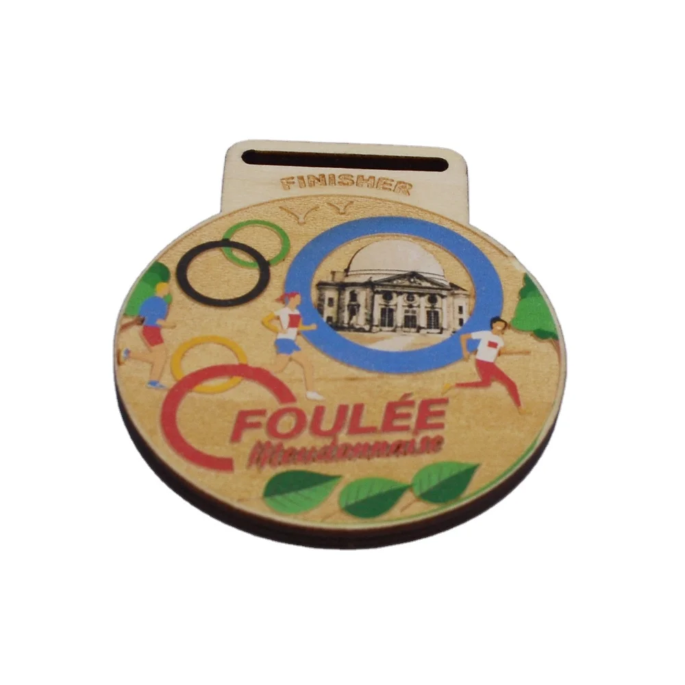 Индивидуальная печать логотипа UC деревянная медаль Новинка подарки для участников марафона и рыбака