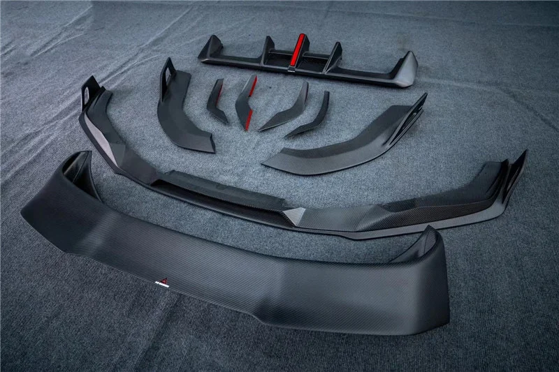 For BMW G82 G83 M4 G80 M3 body kit AE style carbon fiber front bumper lip with splitter