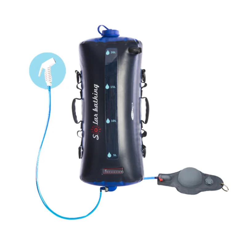 BESTOP Waterproof Material TPU Food Grade Pressure Foot Pump 20L Water Bag Portable Camping Hot Water Showers