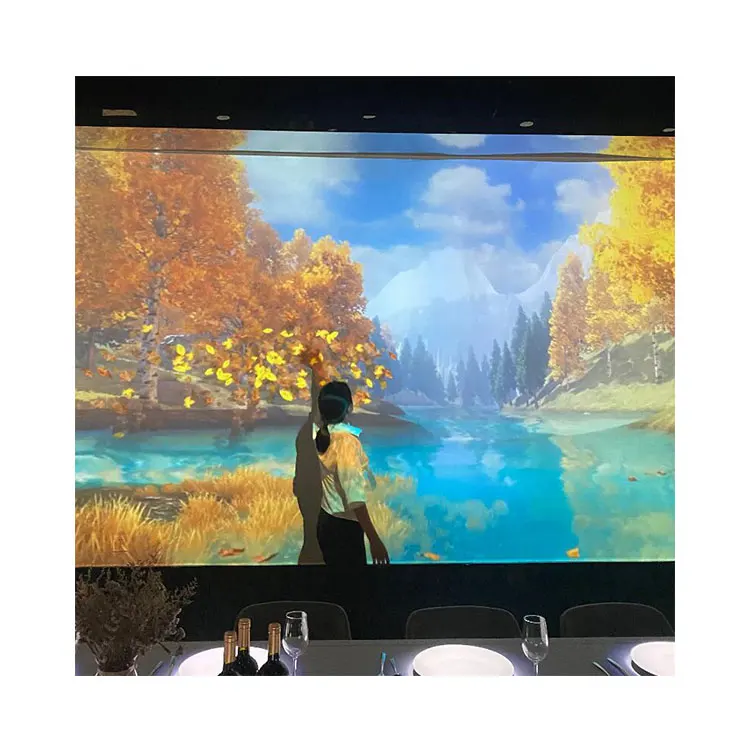 Indoor Playground Amusement Park Abstract World Kids Games Interactive Wall Projection Holographic Interactive Restaurant