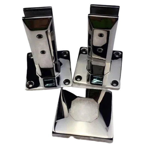 Balcony Frameless Railing With Pointed Mouth Clip Stainless Steel Floor Standing Pointed Mouth Clip Glass Railing Bracket