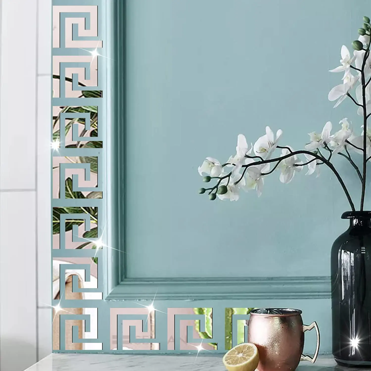 15cm Waist Line Wall Sticker Self-adhesive DIY Acrylic Wall Stickers for Living Room Edge Strip Corner Line Wall Decor