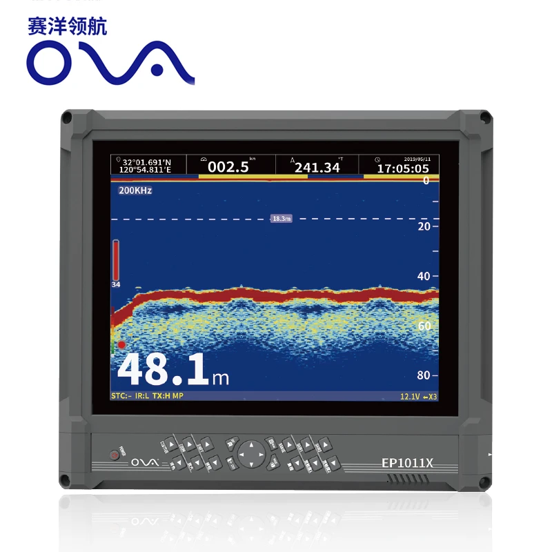 Single beam digital echo sounder nmea 10 inch high performance echo sounder