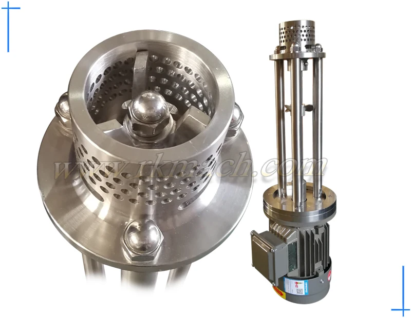 220V 3kw 4HP SS316L high shear batch homogenizer high shear mixer with fine screen working head for fine chemical homogenizing